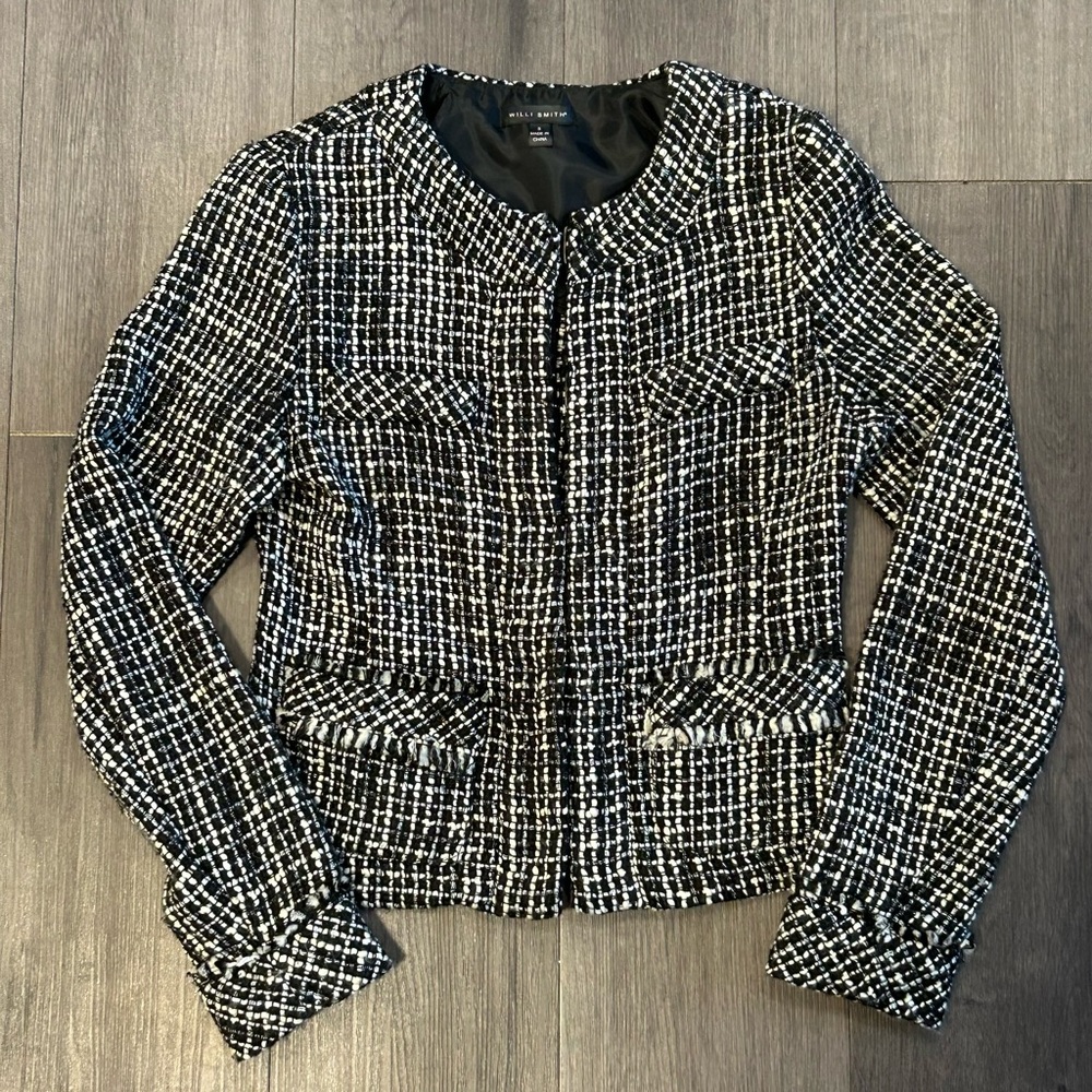 Willi Smith Monochrome Tweed Blazer